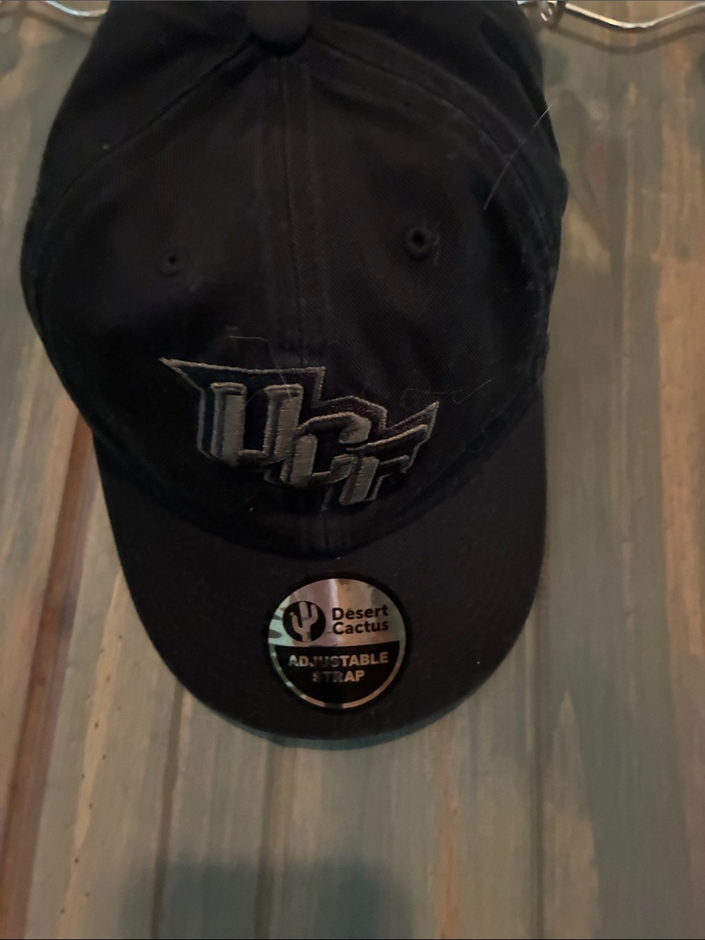 UCF Desert Cactus Black Baseball Cap with Adjustable Strap